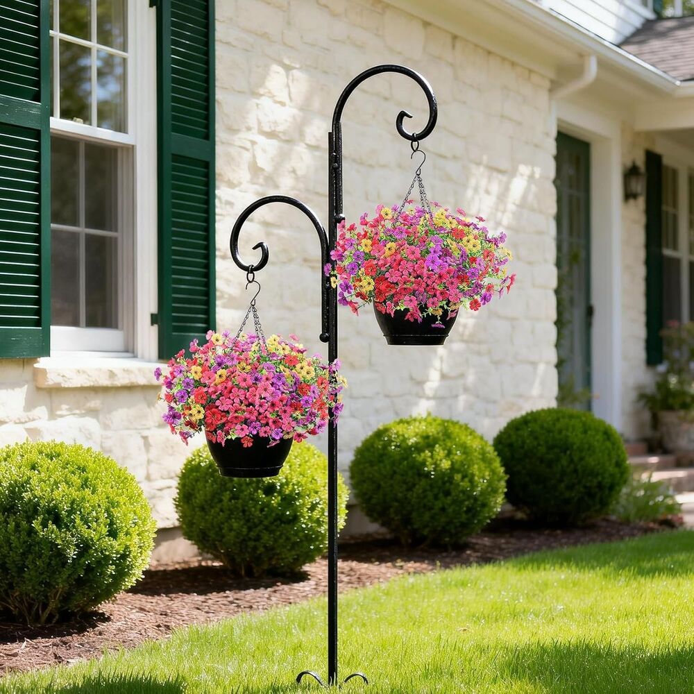 12 Bundles UV Resistant Artificial Outdoor Flowers Faux Plants Multicolor Decor - Picture 5 of 8